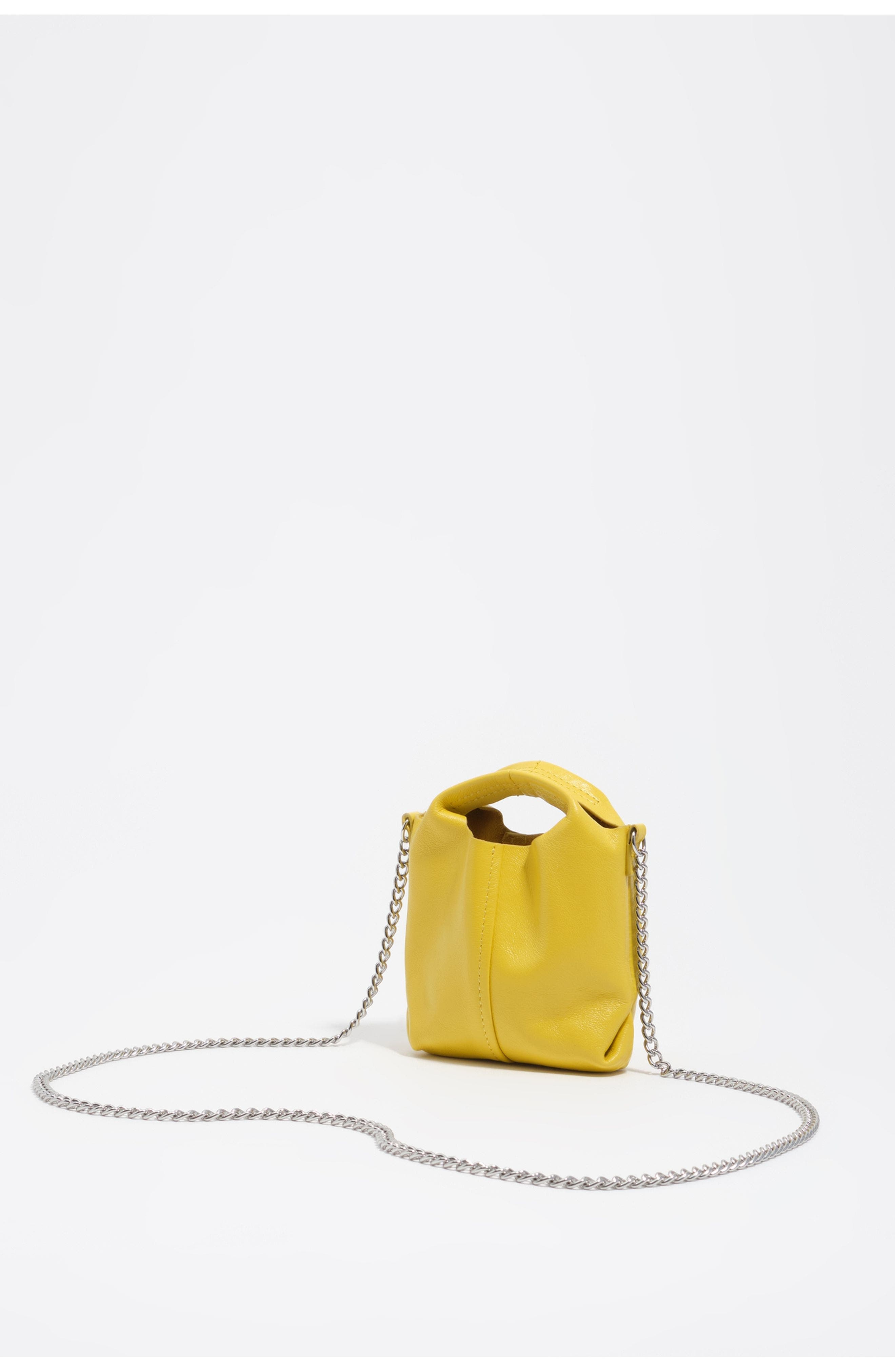 Bimba y Lola Micro Leather Paper Bag, Alternate, color, 