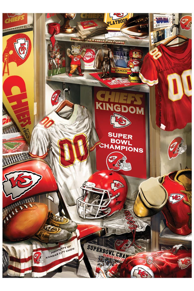 Kansas City Chiefs Locker 500pc Puzzle, Alternate, color, Multicolor