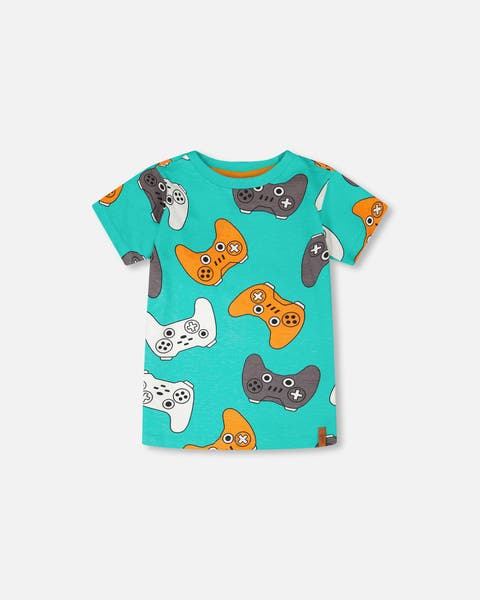 Organic Cotton Jersey Gamepads T-Shirt (Toddler, Little Kid & Big Kid)