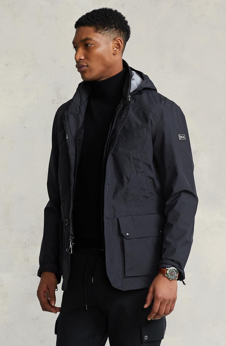 Polo Ralph Lauren Tech Taffeta Combat Sport Coat, Alternate, color, Polo Black