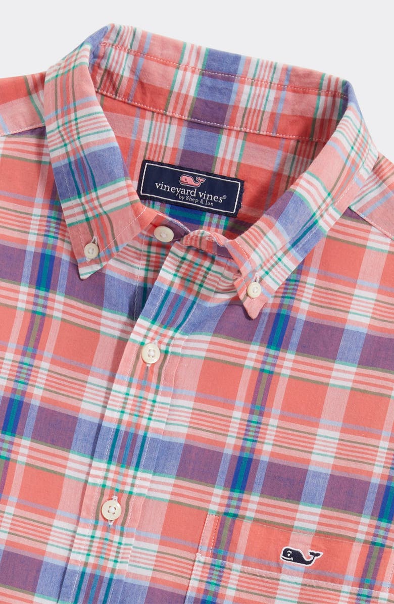 vineyard vines Plaid Madras Button-Down Shirt, Alternate, color, 