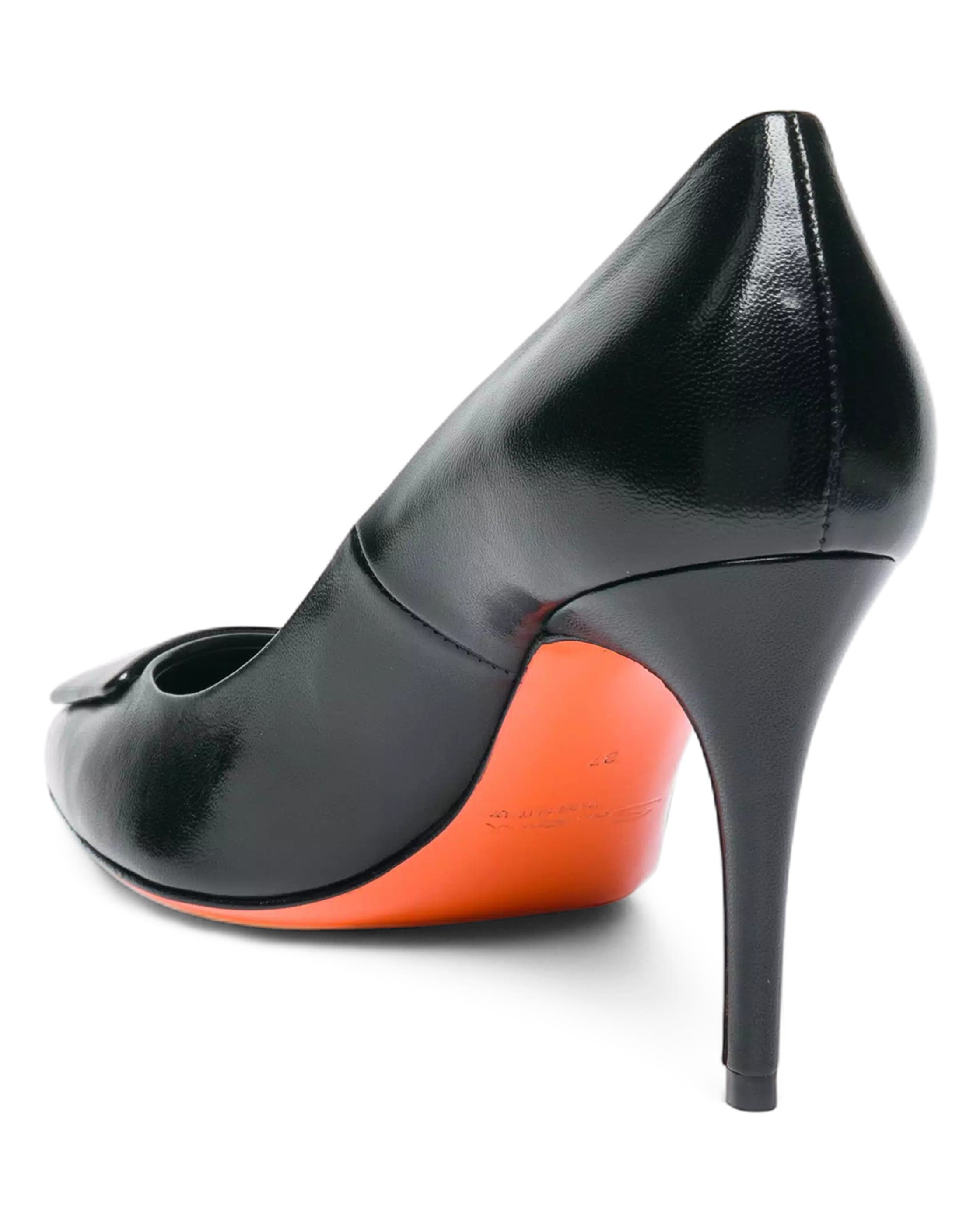 Santoni High-Heel Patent Leather Pumps, Alternate, color, Black