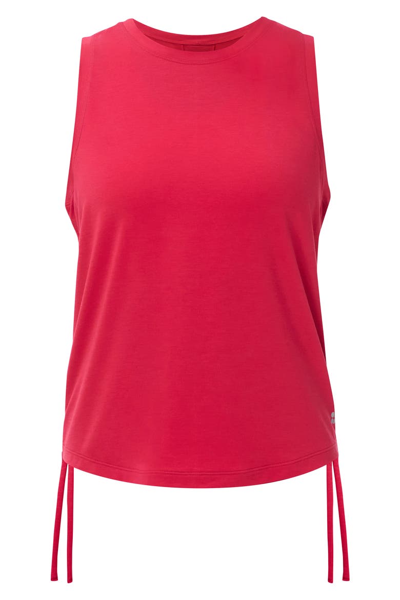Soft Flow Studio Ruched Tank, Alternate, color, CRIMSON RED