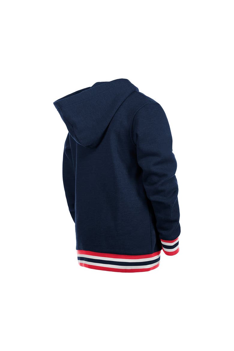 Youth New Era Navy Cleveland Guardians Knit Trim Pullover Hoodie, Alternate, color, Navy
