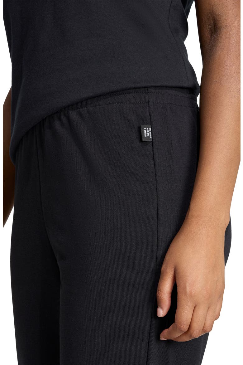 Essentials Linear French Terry Pants, Alternate, color, BLACK/ WHITE