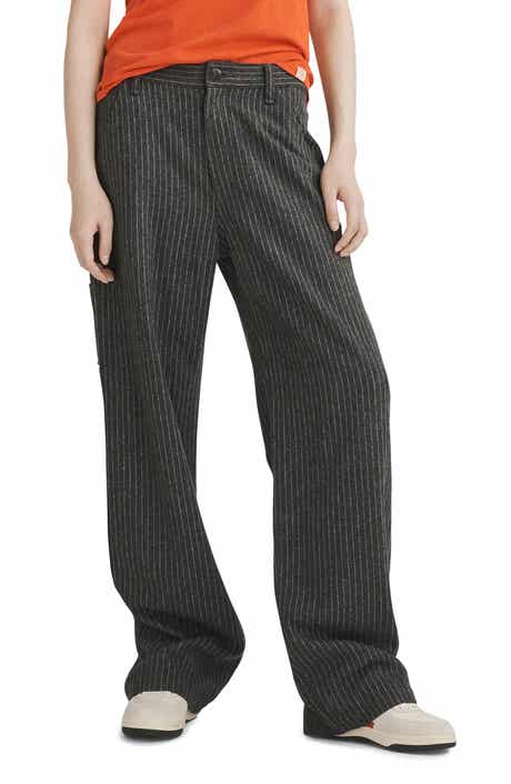 rag & bone Sid Pinstripe Wool Blend Carpenter Pants