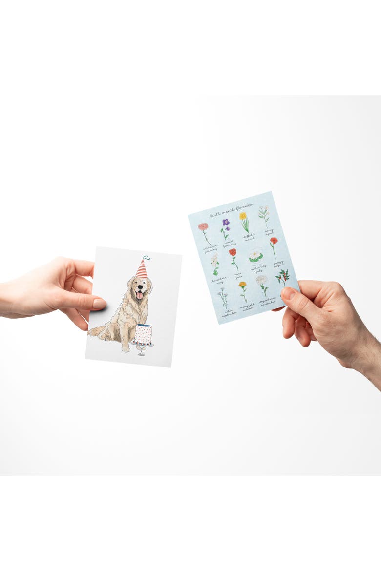 Easter Assorted Greeting Card Pack (3ct) "Easter Dogs, Golden Party, Birth Month Flowers", Alternate, color, Multi-Pack