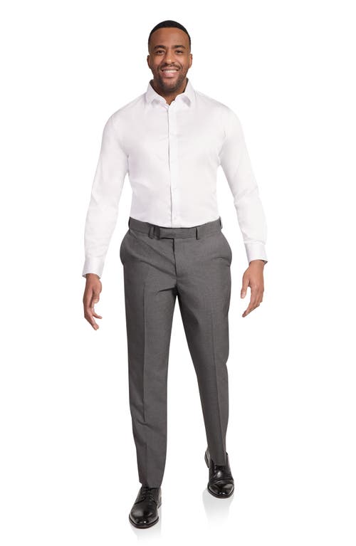 JOHNNY BIGG JOHNNY BIGG RAYMOND SLIM FIT ELASTIC FLAT FRONT DRESS PANTS