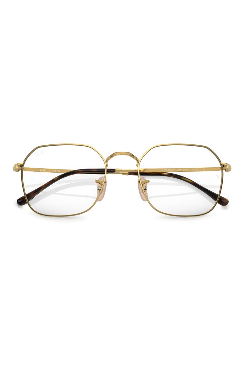 Jim 53mm Irregular Optical Glasses, Alternate, color, GOLD FLASH