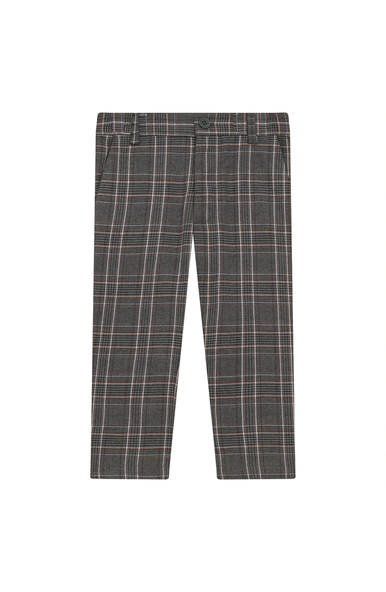Space Grey Woven Plaid Long Pants, Main, color, Grey