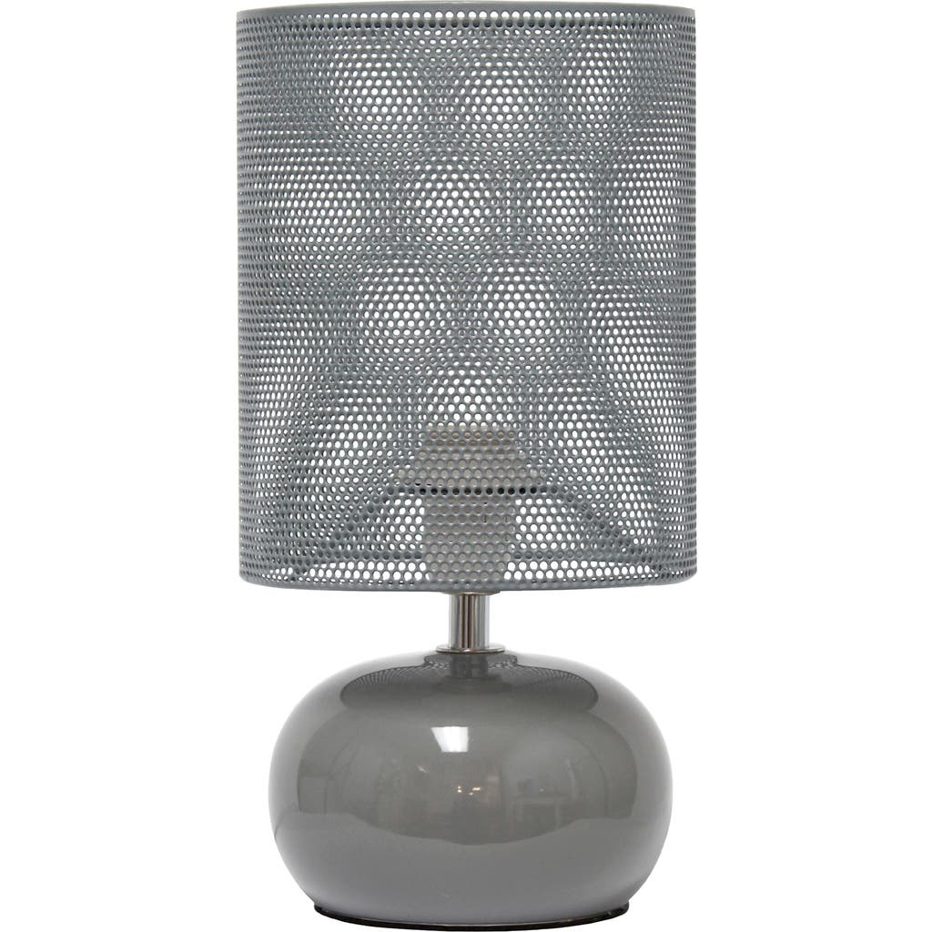 Lalia Home Mesh Shade Table Lamp In Gray