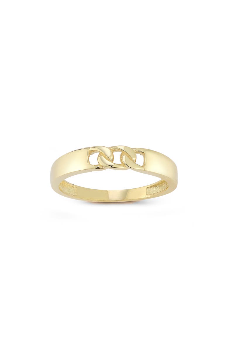 Ember Fine Jewelry Curb Band Ring, Main, color, Gold