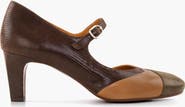 Chie Mihara Mary Jane suede and leather Buckle Pump
