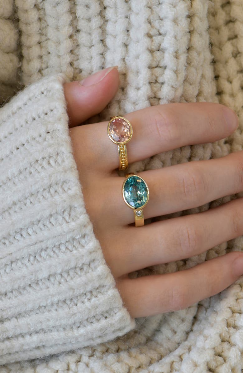 Anzie Classique Oval Ring, Alternate, color, Green