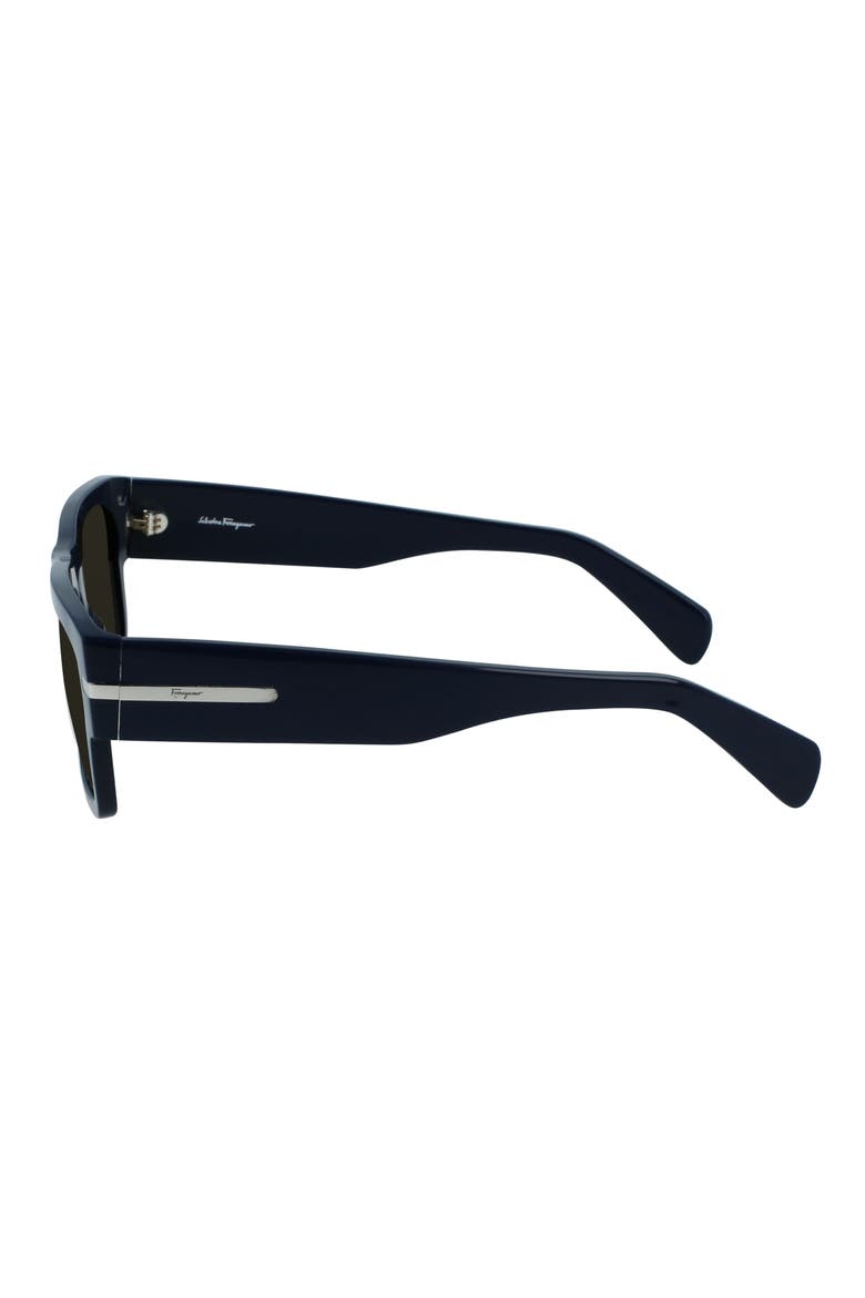 Classic Logo 54mm Rectangular Sunglasses, Alternate, color, BLUE