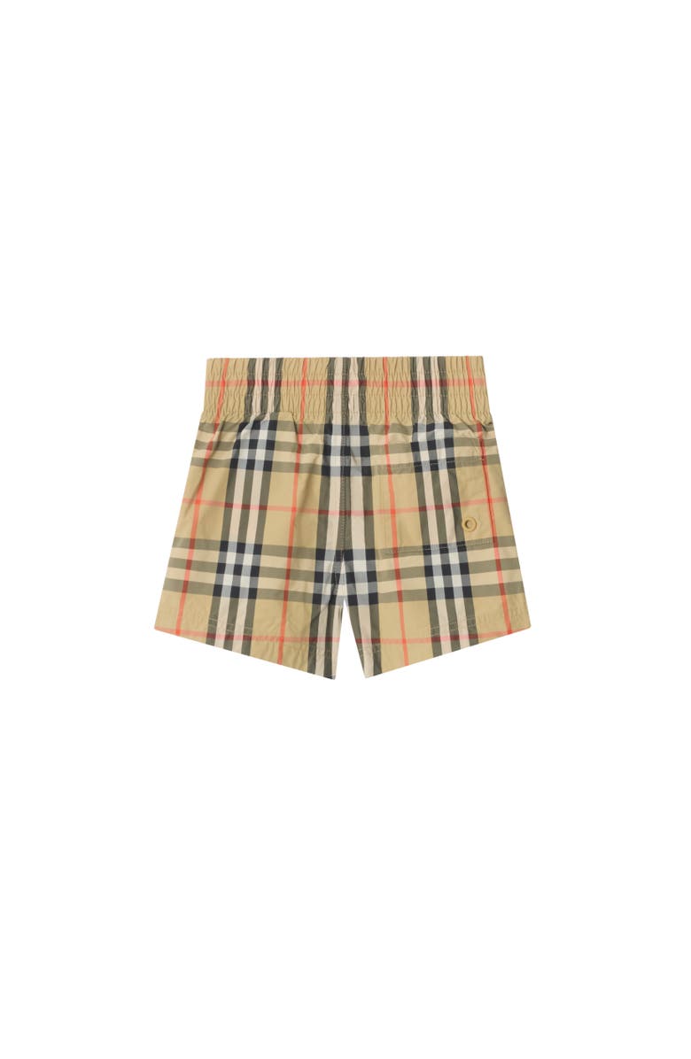 Burberry Check Swim Shorts, Alternate, color, Sand Beige