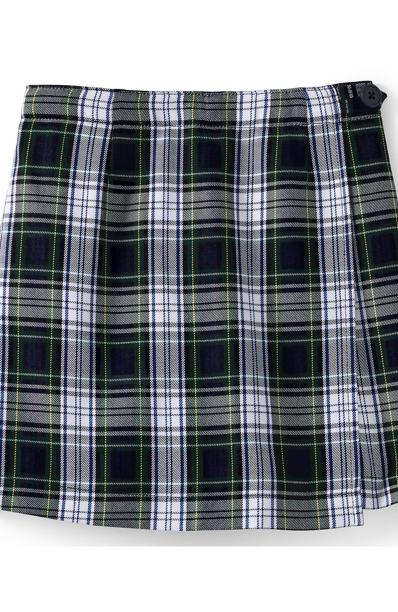 Lands' End School Uniform Girls Plaid A Line Tab Skort Top of Knee ...