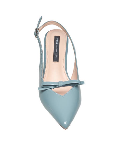French Connection Quinny Slingback Kitten Heel In Blue