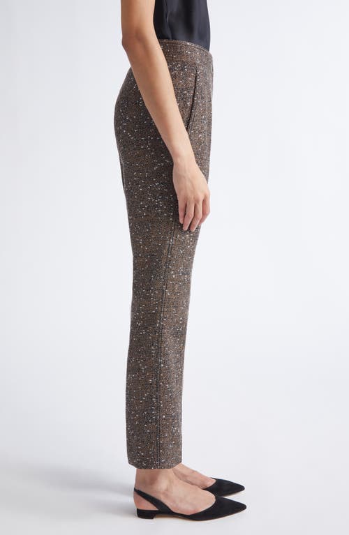 Giambattista Valli Metallic Bouclé Ankle Pants In Gray