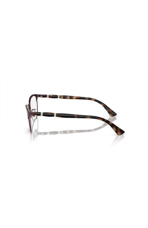 Vogue Eyewear 52mm Cat Eye Optical Glasses In Brown