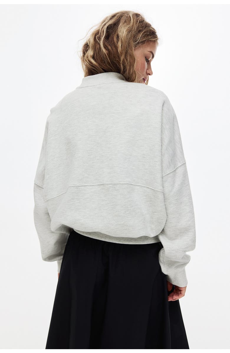 H&M Bomber Jacket, Alternate, color, Light Gray Melange