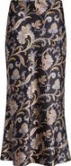 Veronica Beard Clover Bias Cut Silk Blend Skirt