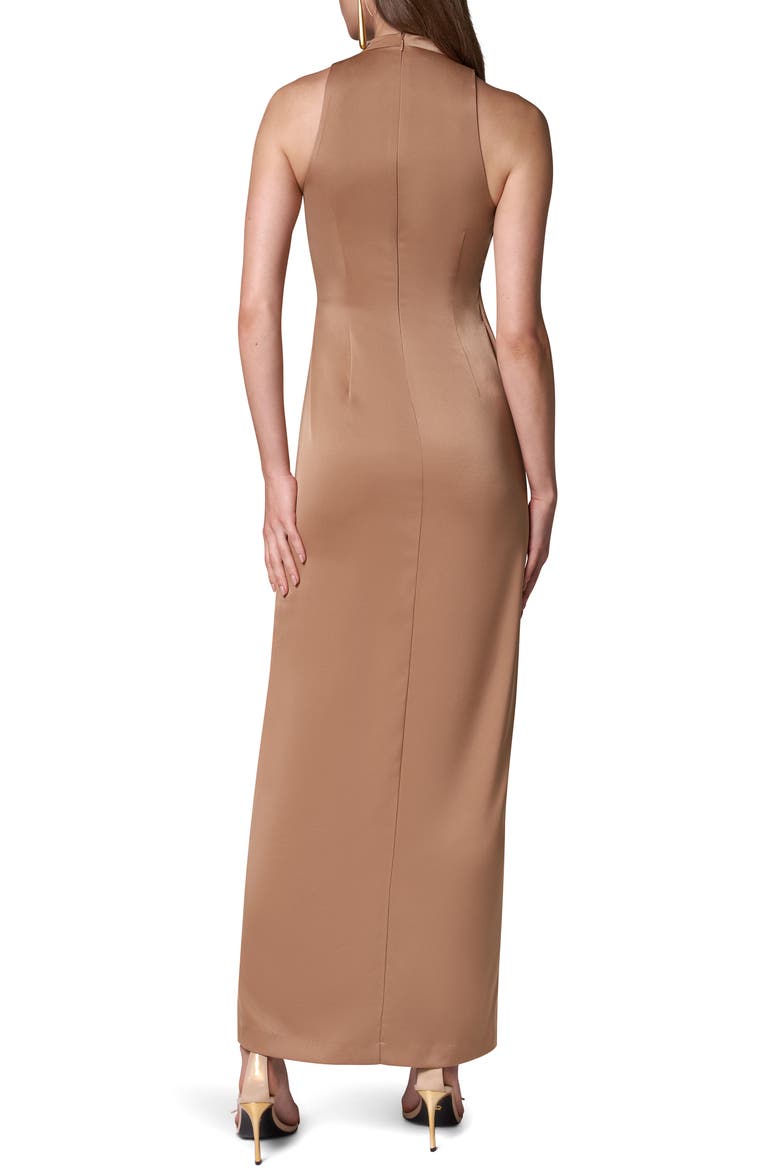 Twist Front Sleeveless Dress, Alternate, color, BEIGE