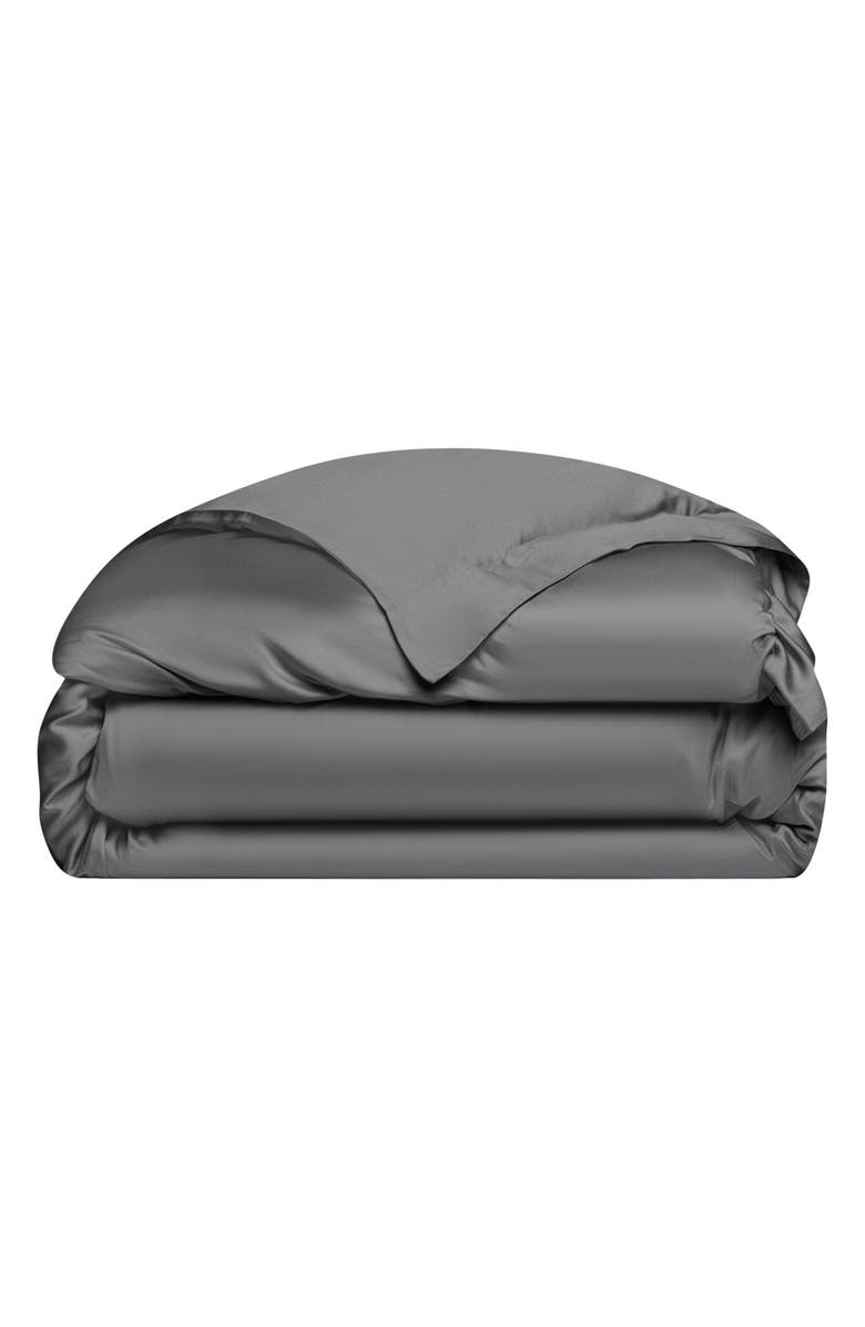 Cozy Earth Wrinkle Resistant Duvet Cover, Main, color, Charcoal