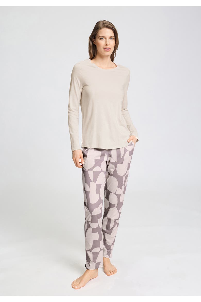 Sleep And Lounge Relaxed Round Neck Top, Alternate, color, Moonlight
