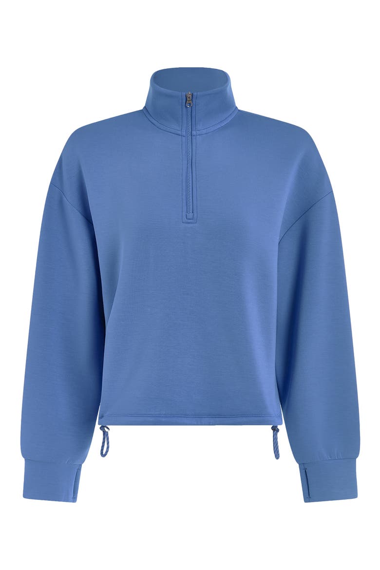 Sian Spacer Half Zip Pullover, Alternate, color, MARINA