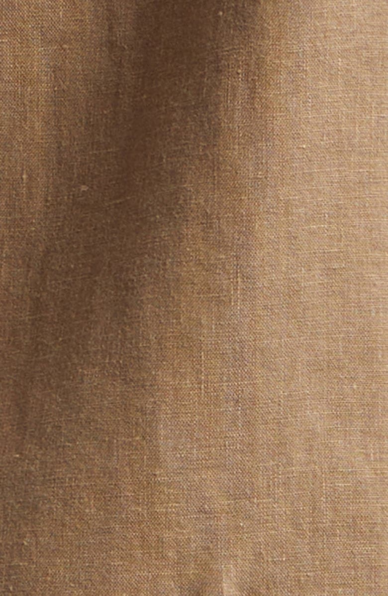 Drake's Western Linen Button-Up Shirt, Alternate, color, Brown