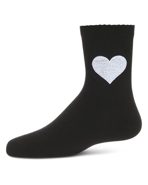 Fuzzy-Heart-Embroidered Crew Sock (Toddler, Little Kid & Big Kid)