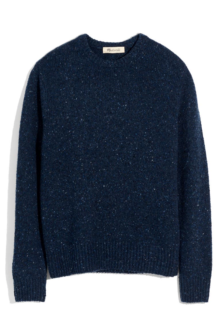 Crewneck Sweater, Main, color, DEEP NAVY DONEGAL