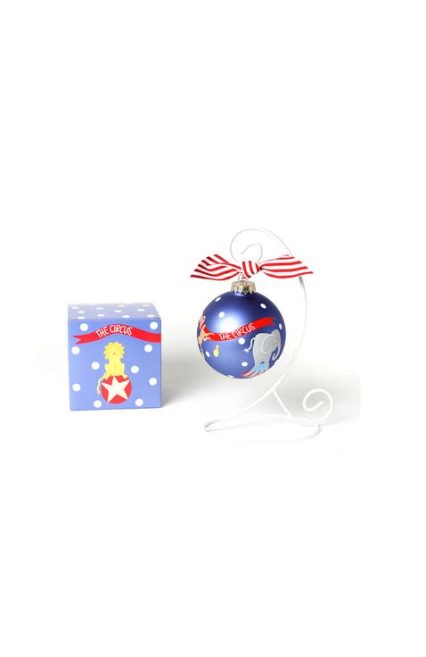 Circus Glass Ornament with White Stand