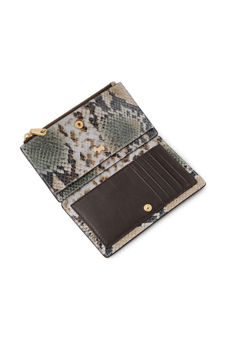 Radley Coin Street - Faux Snake Medium Ziptop Wallet, Alternate, color, Pine Needle