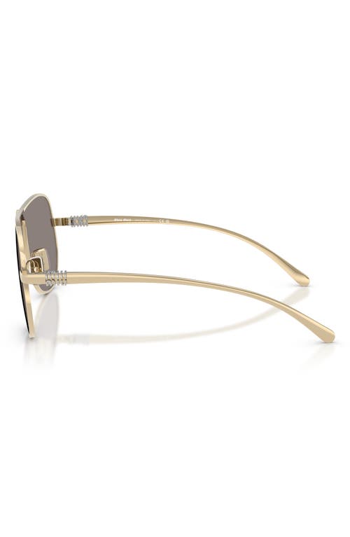 Miu Miu 66mm Oversize Pilot Sunglasses In Gold