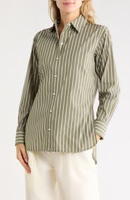 Veronica Beard Lloyd Striped Button-Down Shirt
