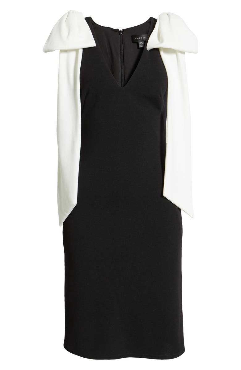 Tadashi Shoji Sleeveless Bow Neck Dress, Alternate, color,