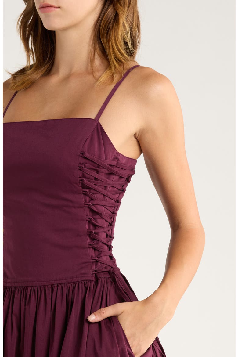 Angelina Organic Cotton Sateen Dress, Alternate, color, FIG