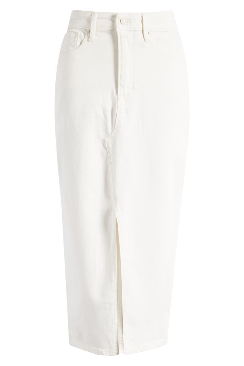 Denim Midi Skirt, Alternate, color, CLOUD WHITE001