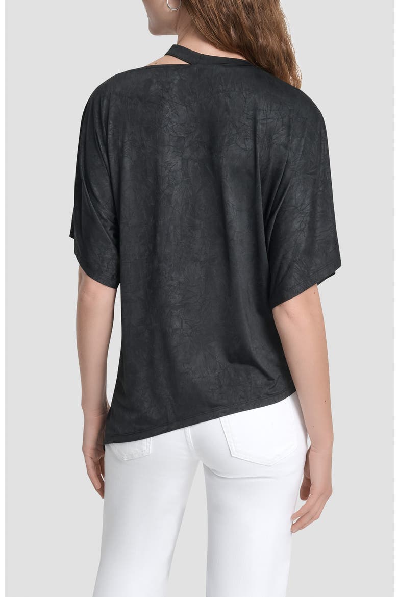 Grommet Cutout Knit Top, Alternate, color, BLACK