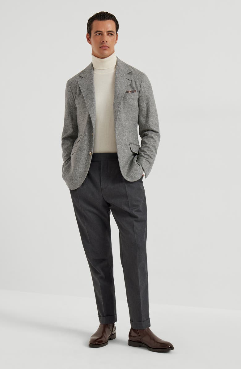 Brunello Cucinelli Deconstructed Cavallo blazer, Alternate, color, Light Grey