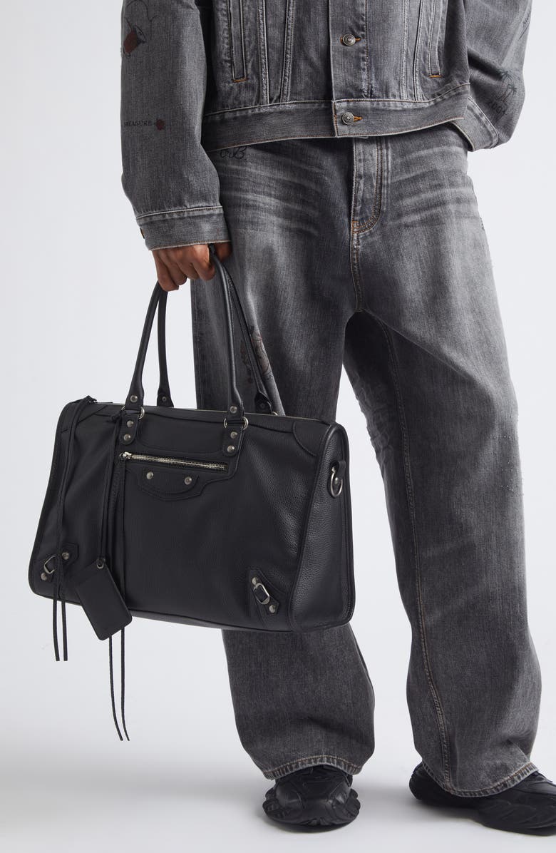 Balenciaga Le City Business Duffle Bag, Alternate, color, 1000 Black