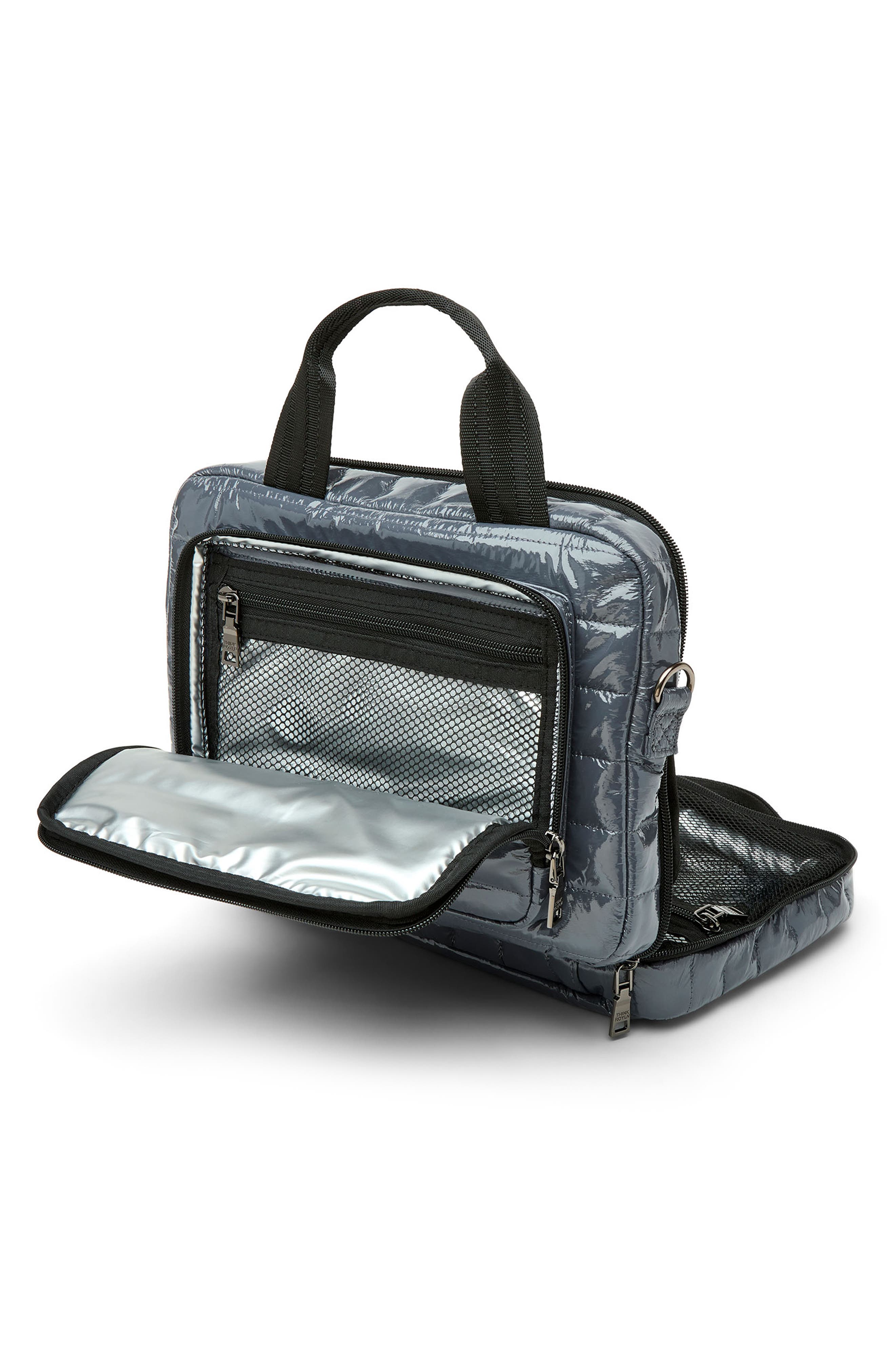 THINK ROYLN Stowaway Travel Bag, Alternate, color, Carbon Patent