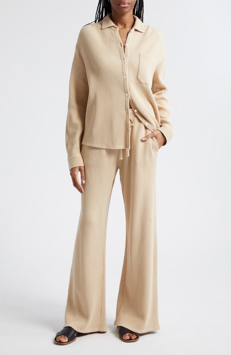 ATM Anthony Thomas Melillo Waffle Knit Button-Up Shirt, Alternate, color,