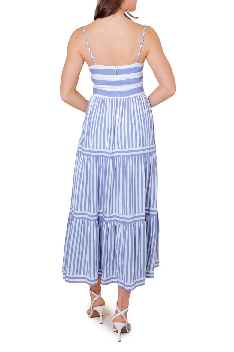 Stripe Maxi Sundress, Alternate, color, BLUE/ WHITE