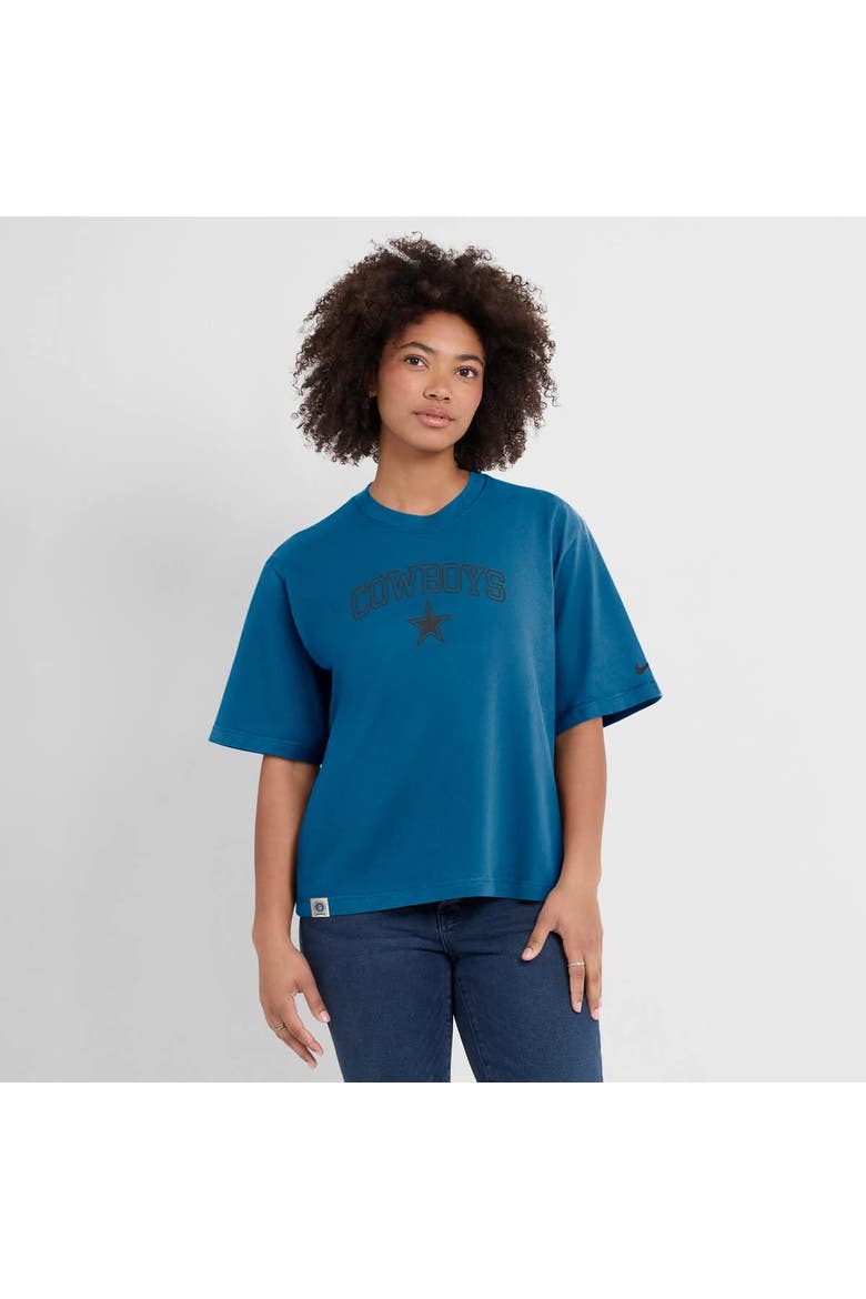 Women's Nike Blue Dallas Cowboys Glory Arch Boxy T-Shirt, Alternate, color, Blue