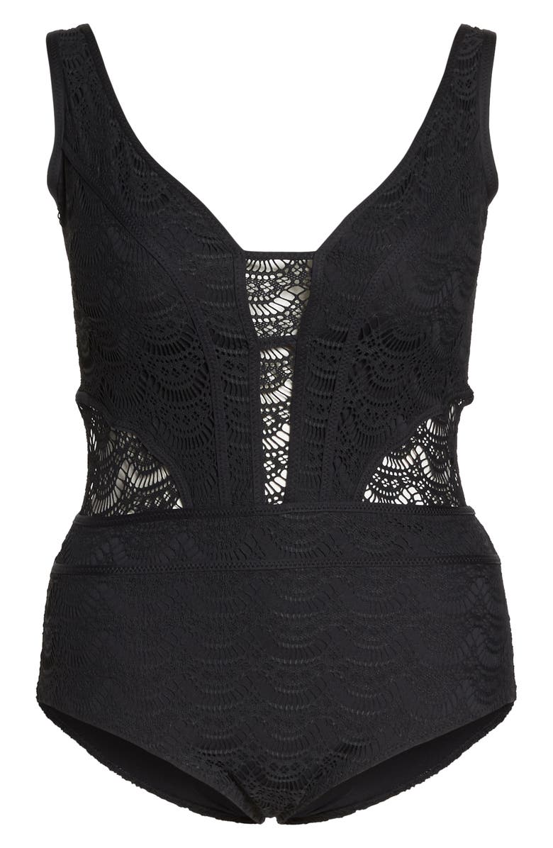 Becca Etc. Show & Tell One-Piece Swimsuit, Alternate, color, 