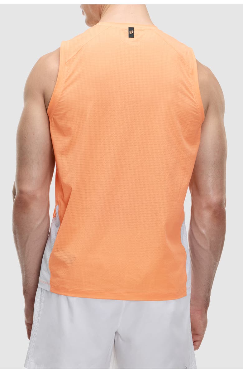 Peloton Grid Jacquard Colorblock Tank, Alternate, color, Mock Orange