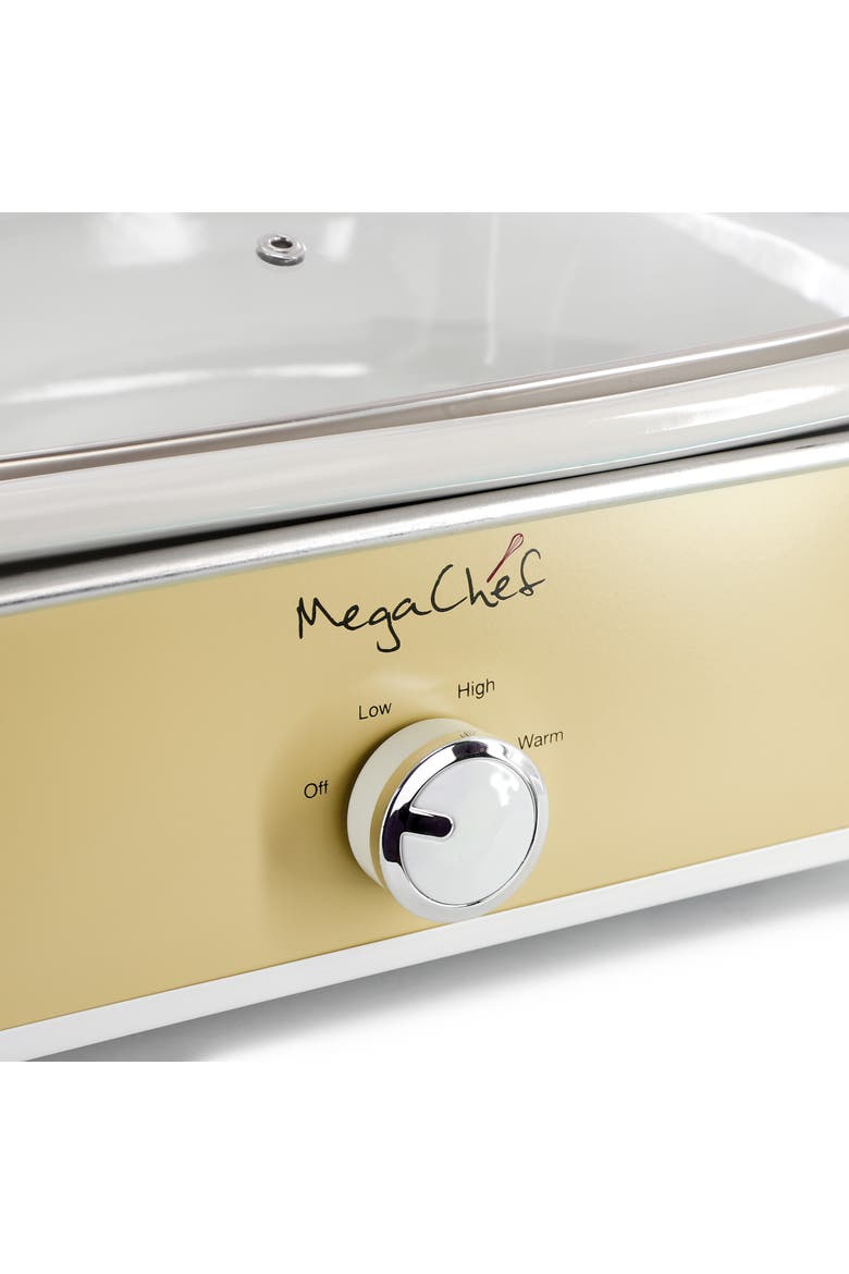 3.5 Quart Casserole Slow Cooker with 3 Temperature Settings in Cream, Alternate, color, White